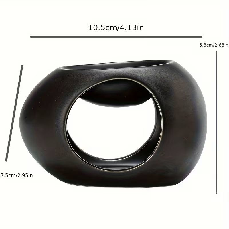 Black Ceramic Egg-Shaped Essential Oil Diffuser