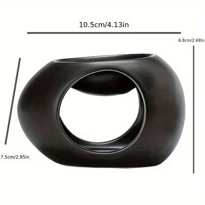 Black Ceramic Egg-Shaped Essential Oil Diffuser