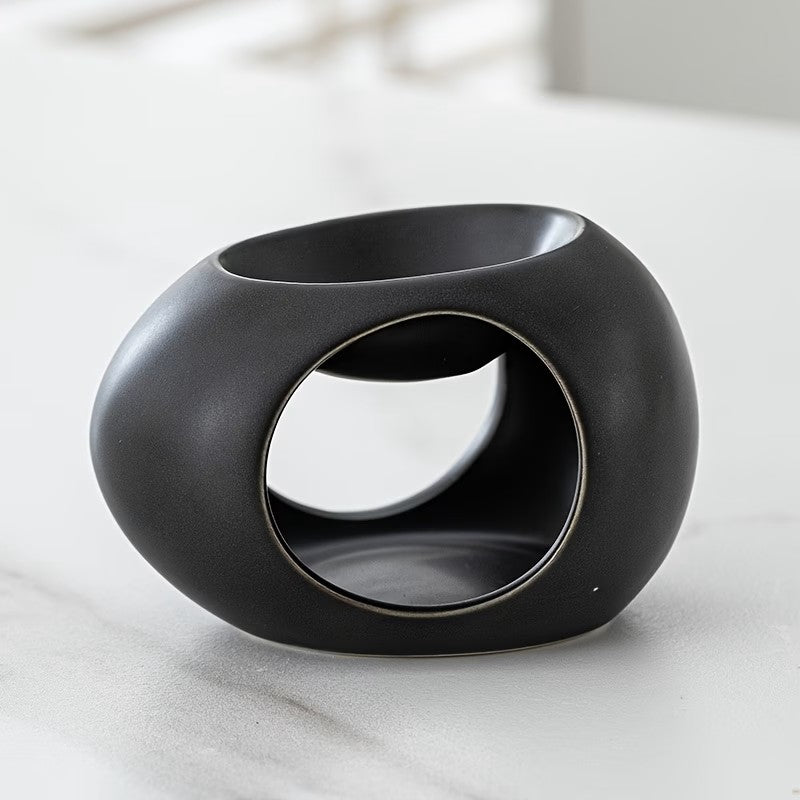 Black Ceramic Egg-Shaped Essential Oil Diffuser