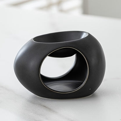 Black Ceramic Egg-Shaped Essential Oil Diffuser