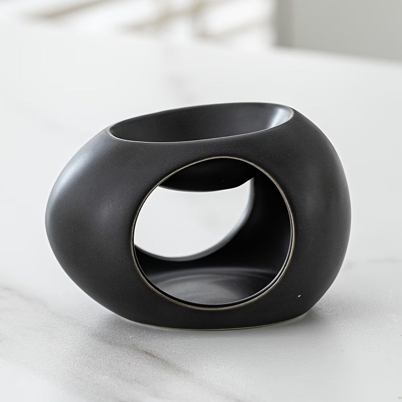 Black Ceramic Egg-Shaped Essential Oil Diffuser