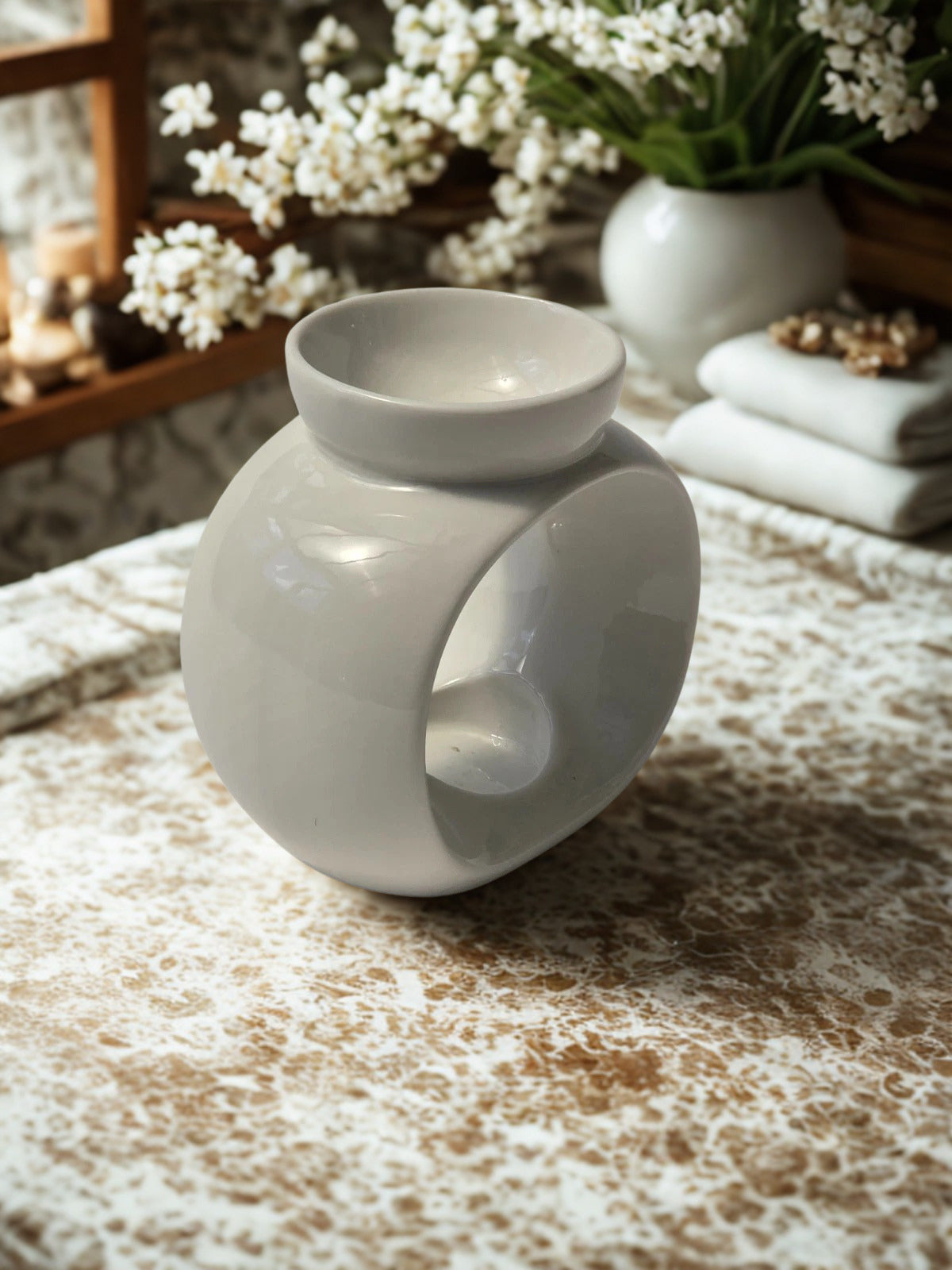 Ceramic Wax Burner Grey