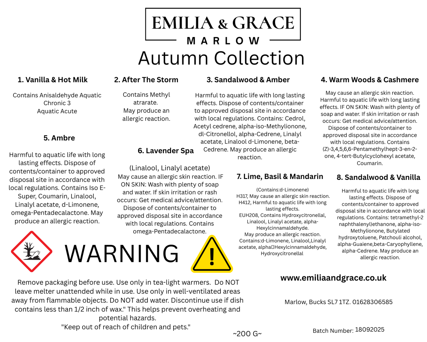 Autumn Wax Melt Collection